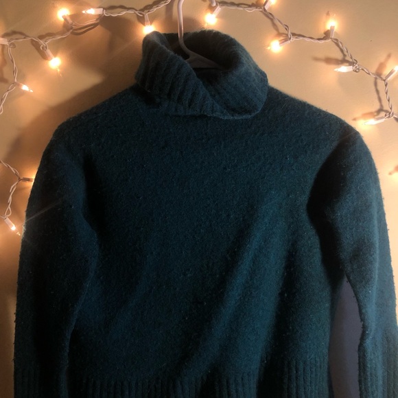 dark blue/turquoise crop top sweater - Picture 2 of 2